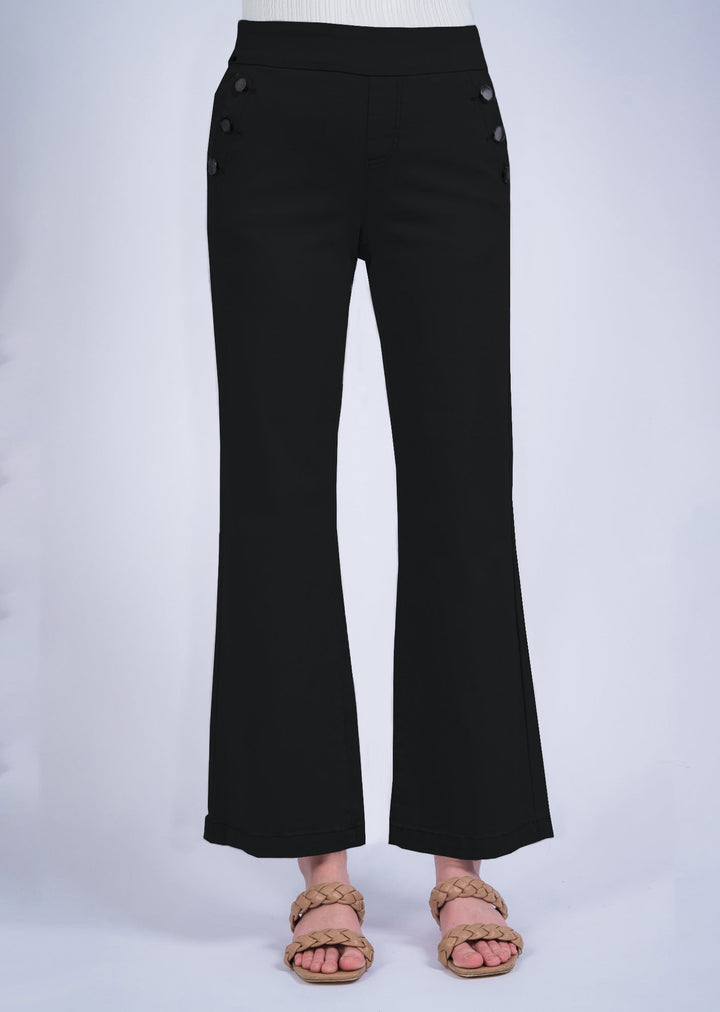 Hampton Twill Wide Leg Button Detail