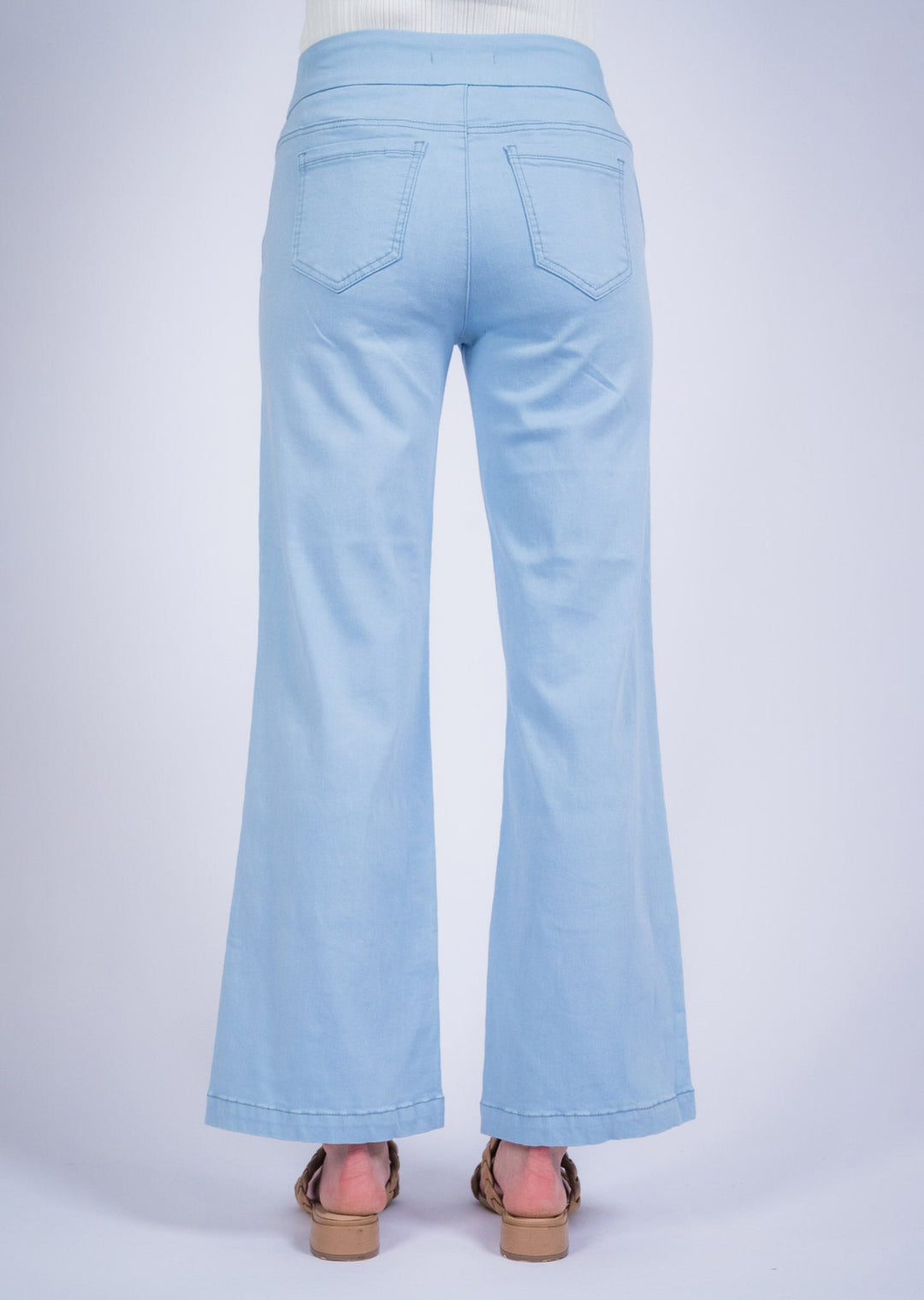 Hampton Twill Wide Leg Button Detail