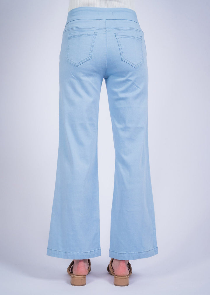 Hampton Twill Wide Leg Button Detail