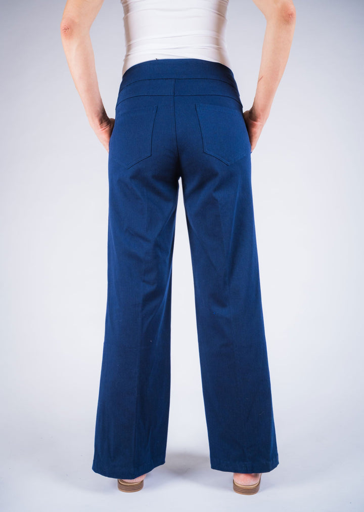 Hampton Twill Wide Leg Button Detail
