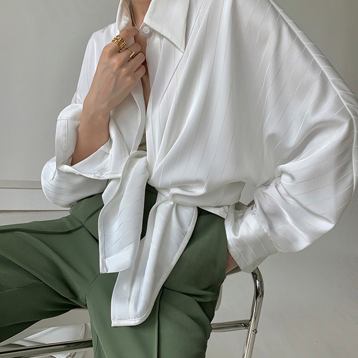Charlotte Oversized Button Up Collared Shirt