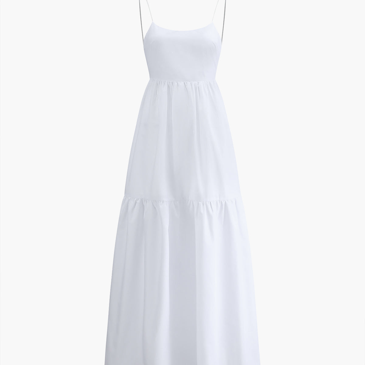 Solid Backless Long Dress