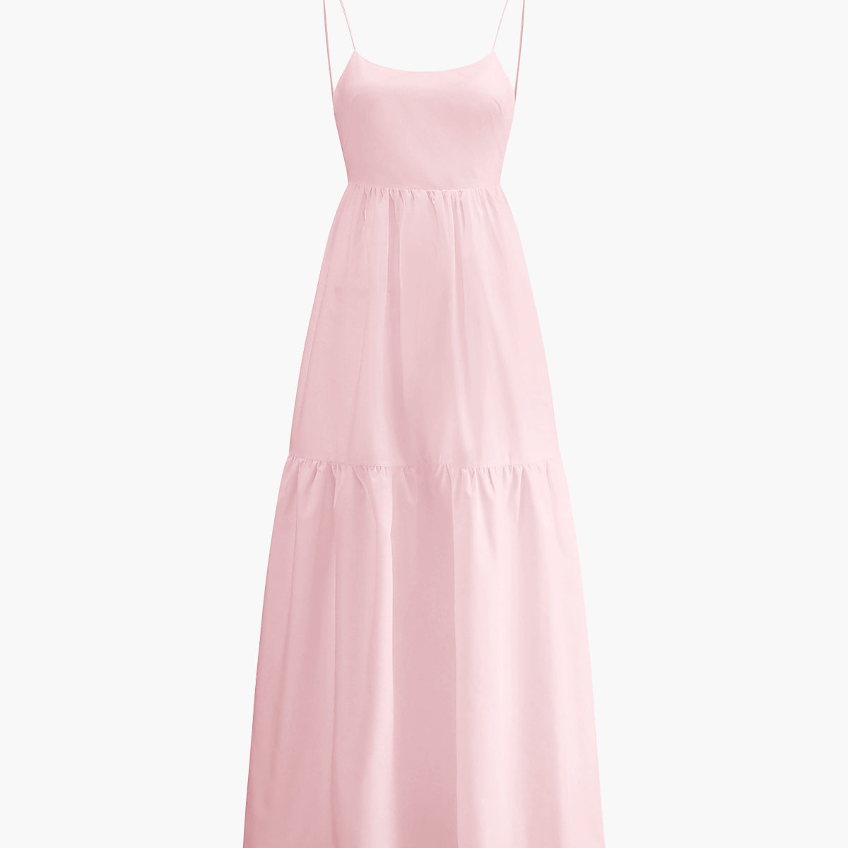 Solid Backless Long Dress