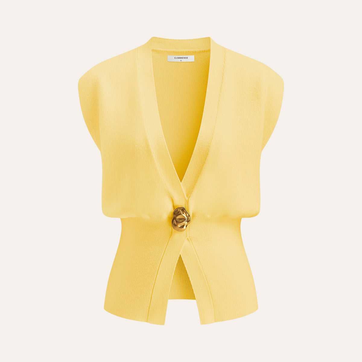 V-Neck Buttoned Detail Sweater Vest