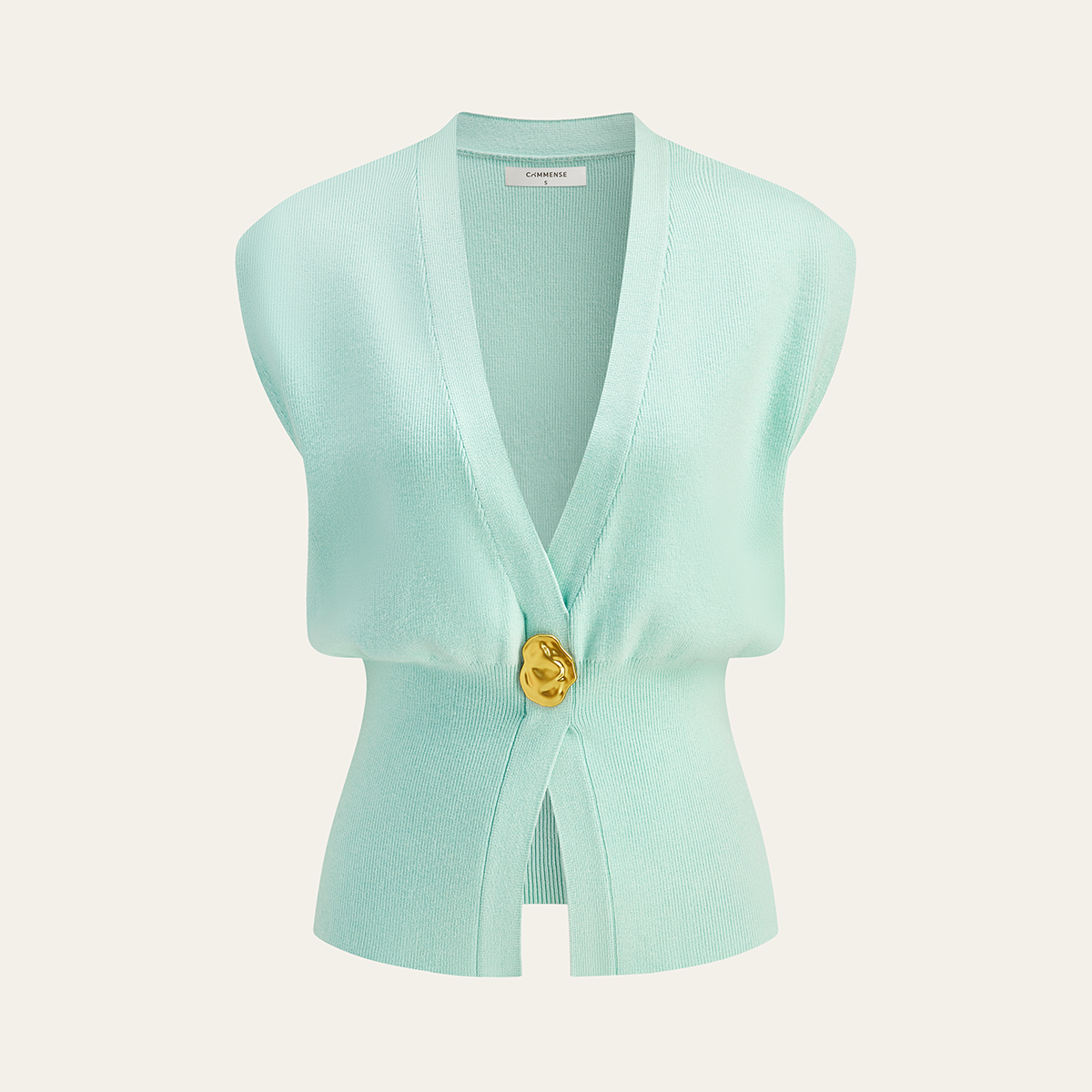 V-Neck Buttoned Detail Sweater Vest