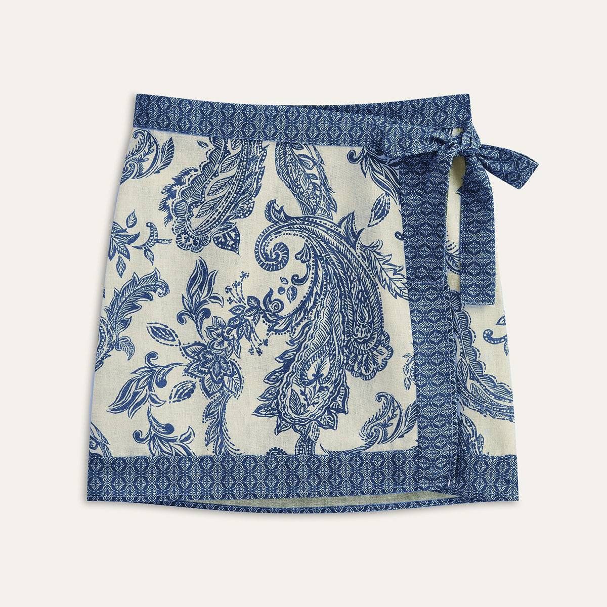 Paisley Print Wrap Skirt