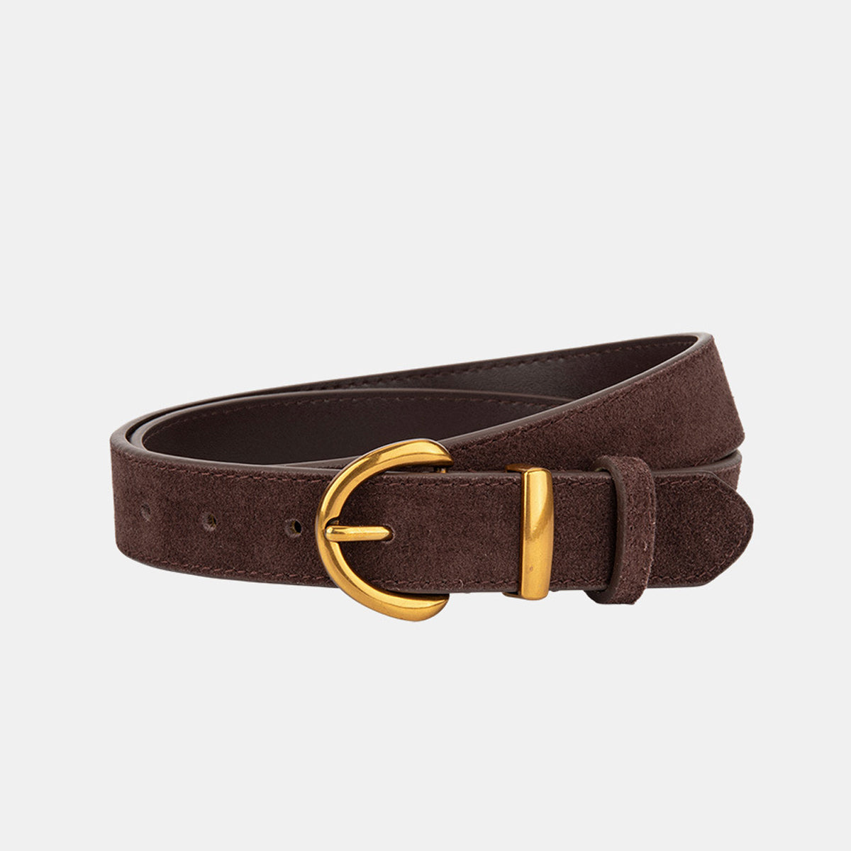 Soft-Buckle Leather Belt