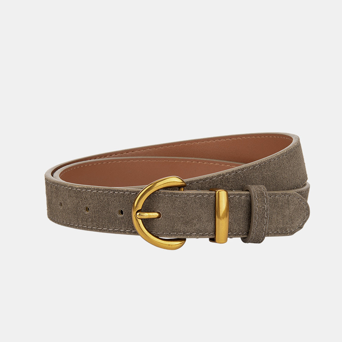 Soft-Buckle Leather Belt