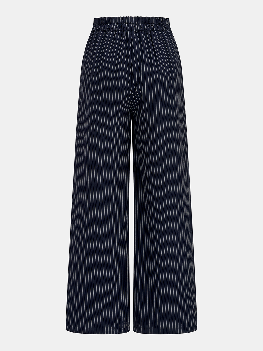 Pinstripe Wrap Tie Top & Pants Set