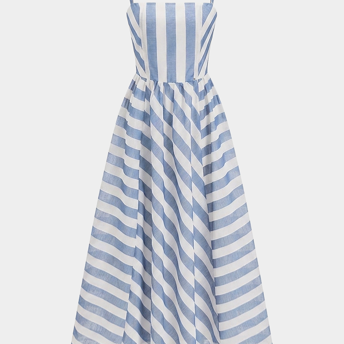Striped Organza Cami Maxi Dress