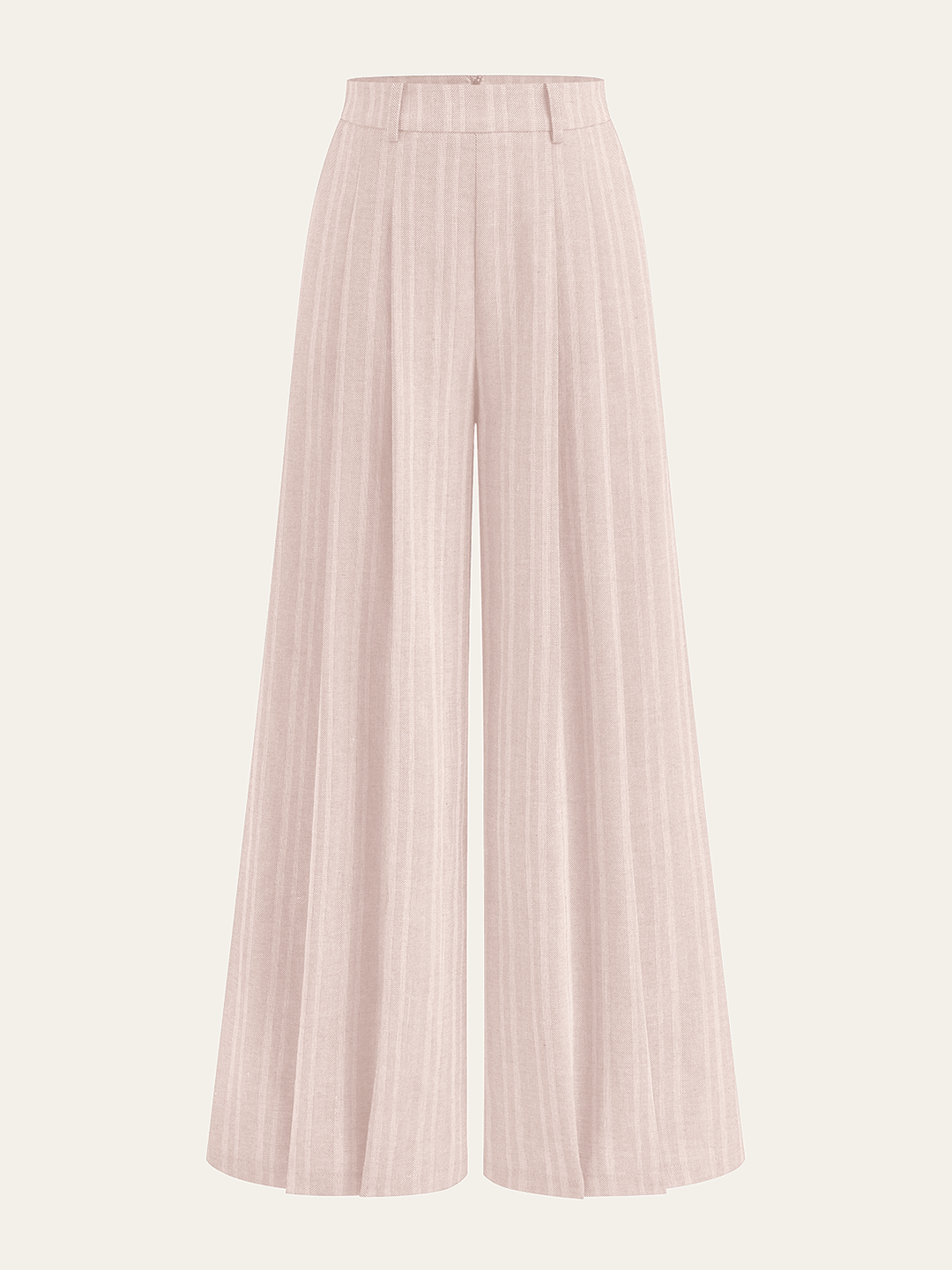 Linen Blend Wide-Leg Pants