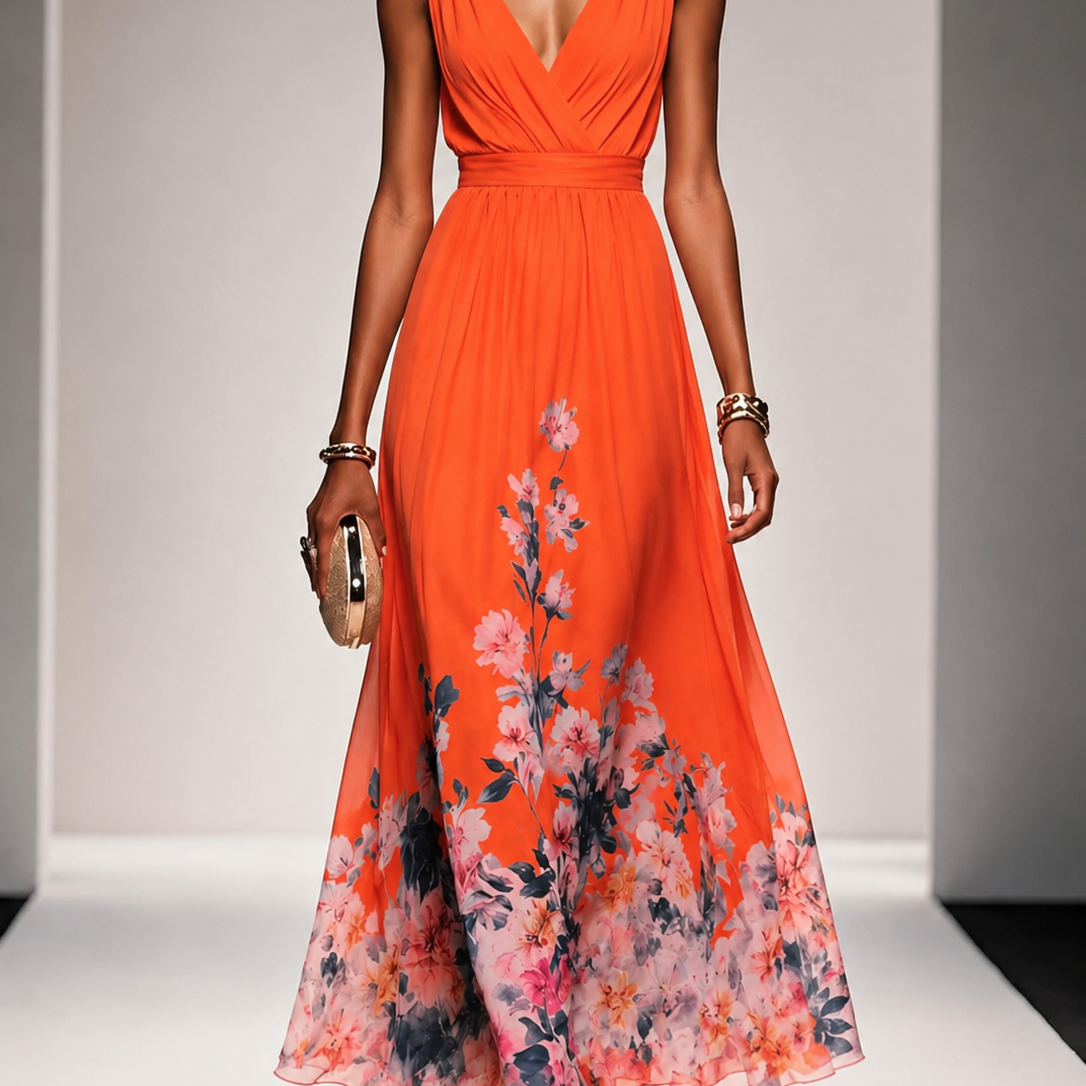 Mica | Sleeveless A Maxi Dress