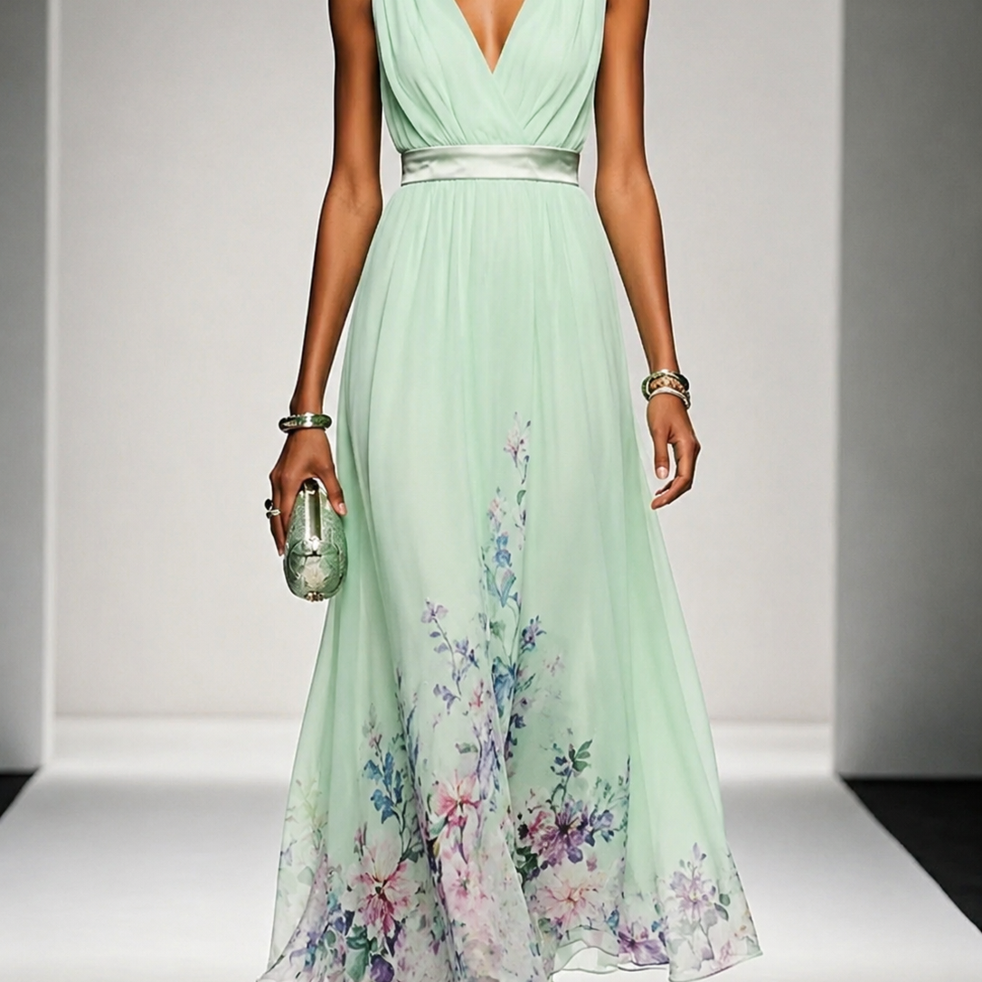 Mica | Sleeveless A Maxi Dress