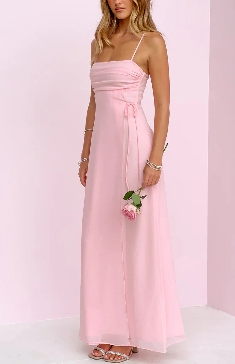 Madison Pink Sleeveless Prom Dress