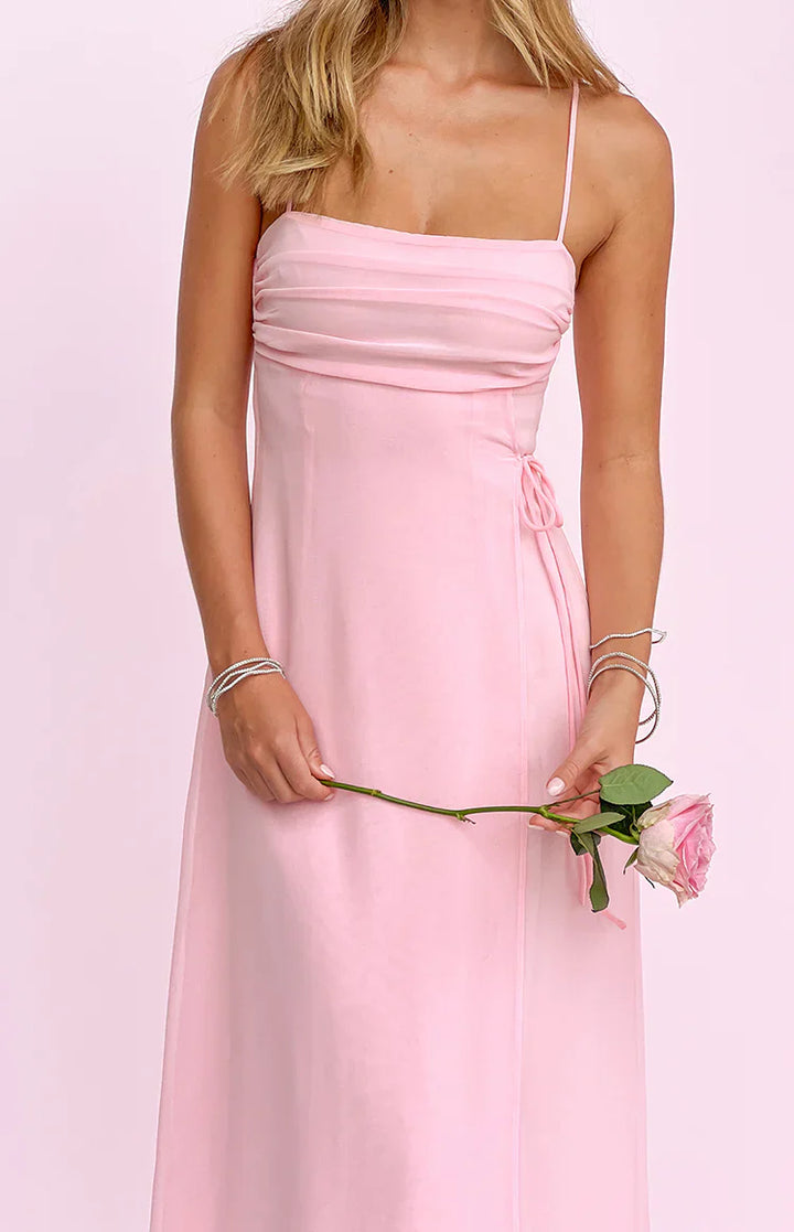 Madison Pink Sleeveless Prom Dress