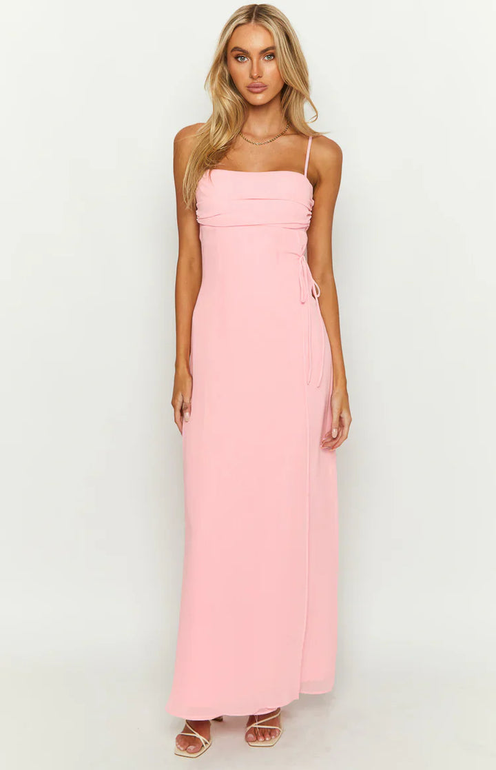Madison Pink Sleeveless Prom Dress