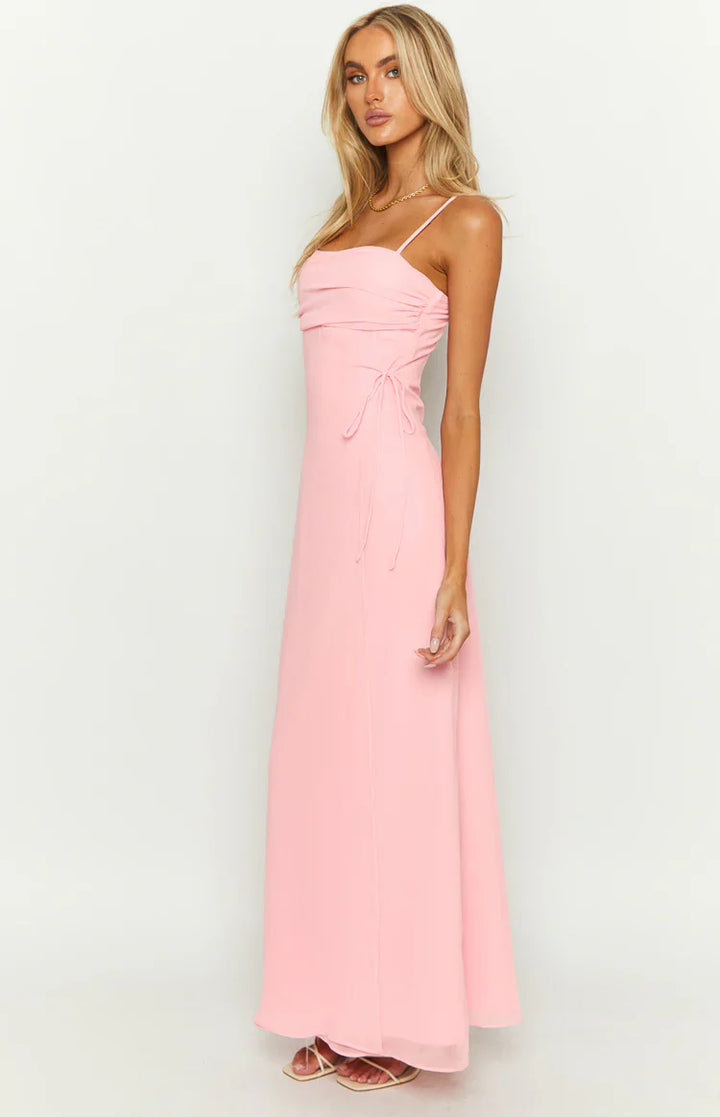 Madison Pink Sleeveless Prom Dress