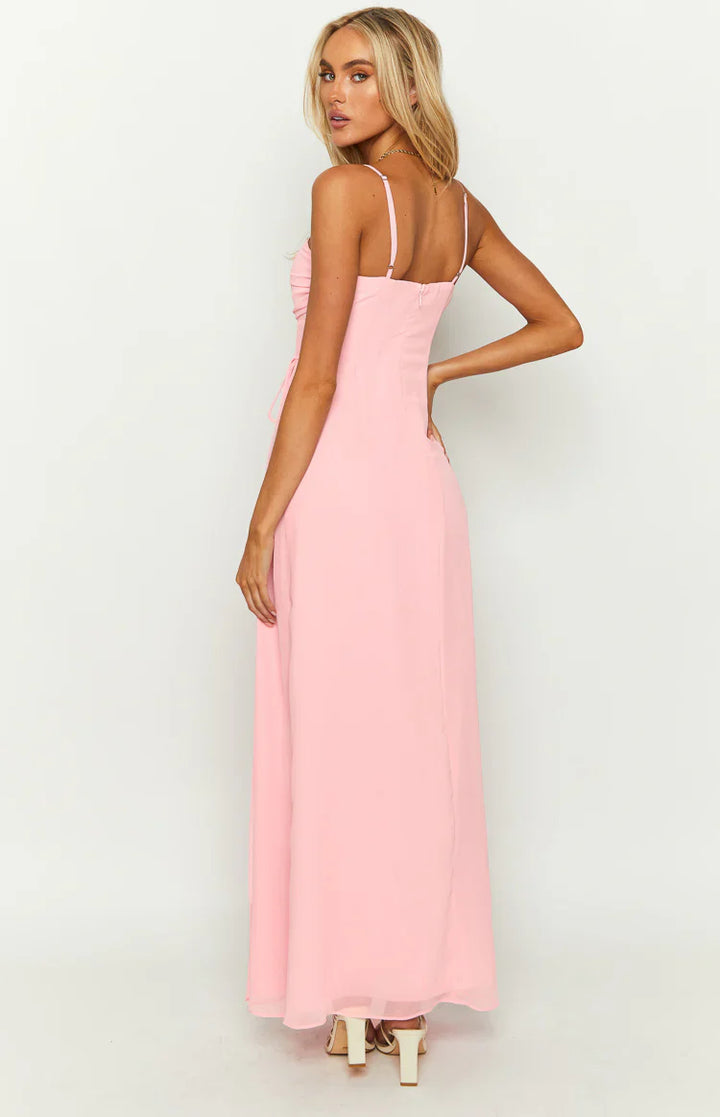 Madison Pink Sleeveless Prom Dress