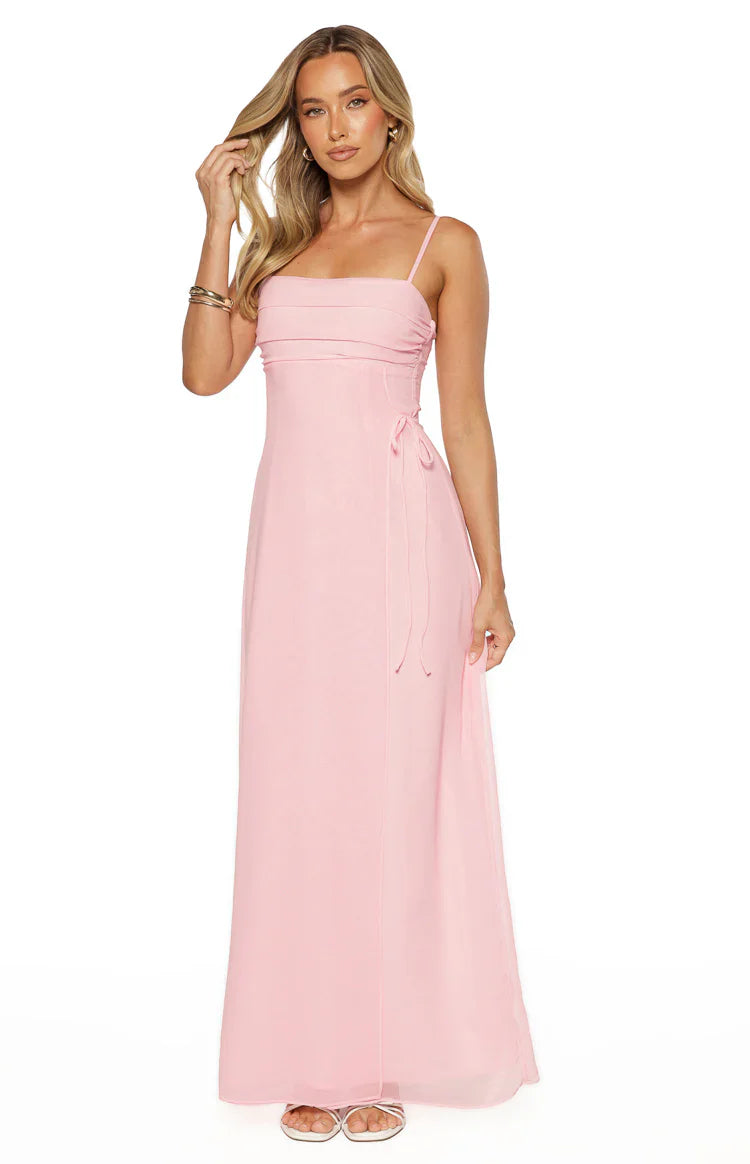 Madison Pink Sleeveless Prom Dress