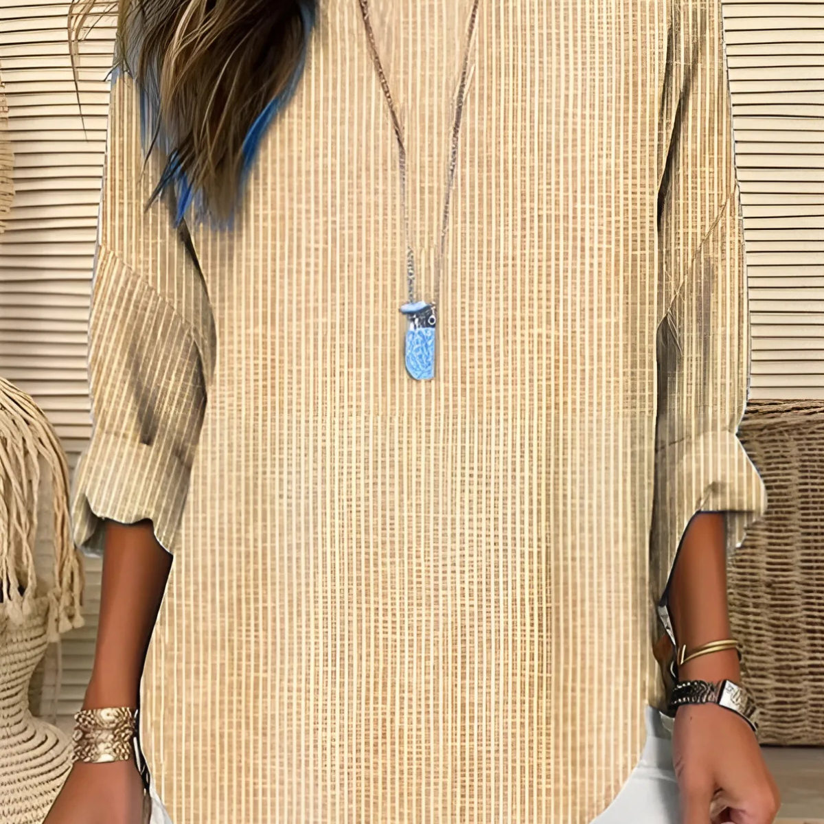 Rhea | Trendy Striped Blouse