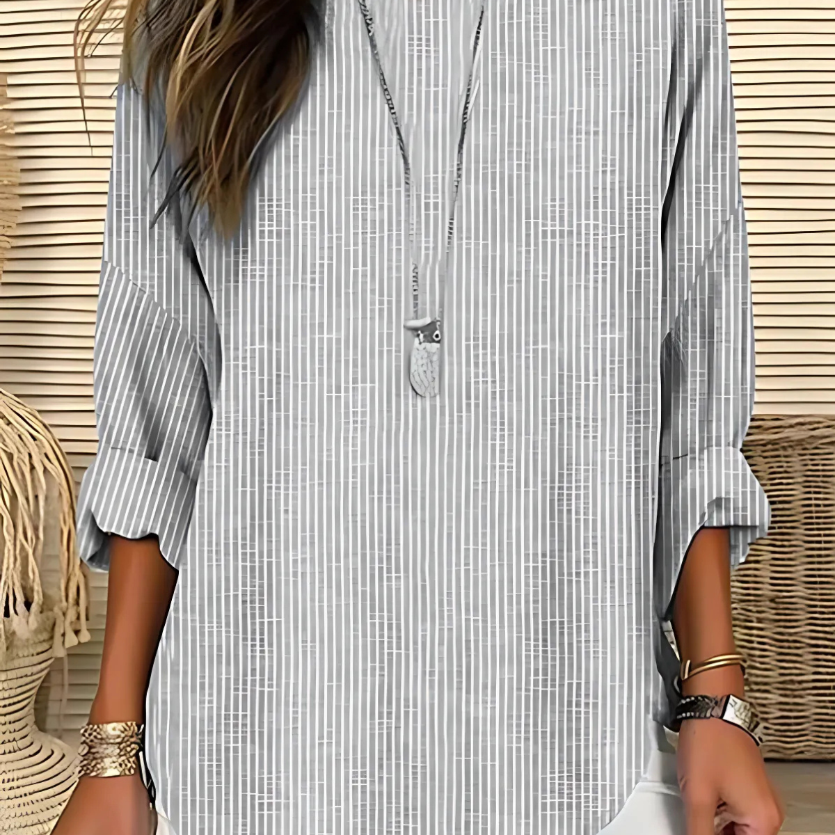 Rhea | Trendy Striped Blouse
